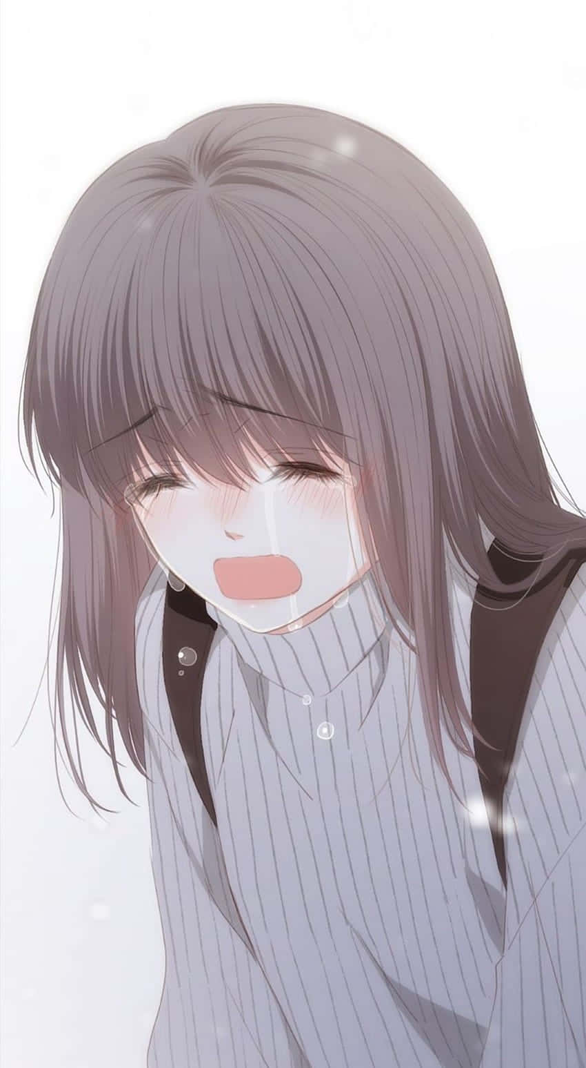 Upset Anime Girl Tears Wallpaper