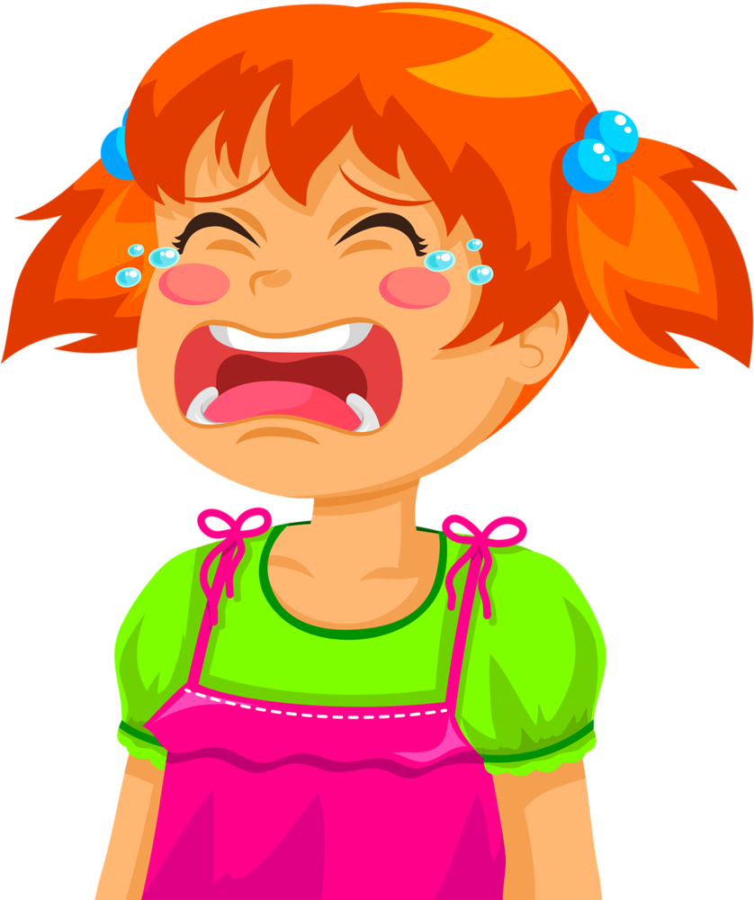 Upset Cartoon Child Crying PNG
