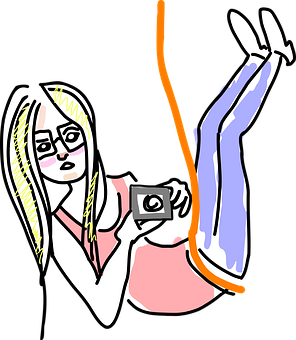 Upside Down Photographer Cartoon PNG