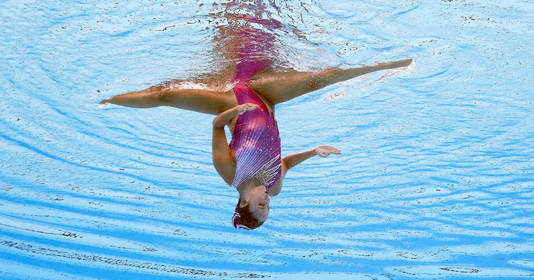 Upside Down Split Synchronized Swimming Wallpaper
