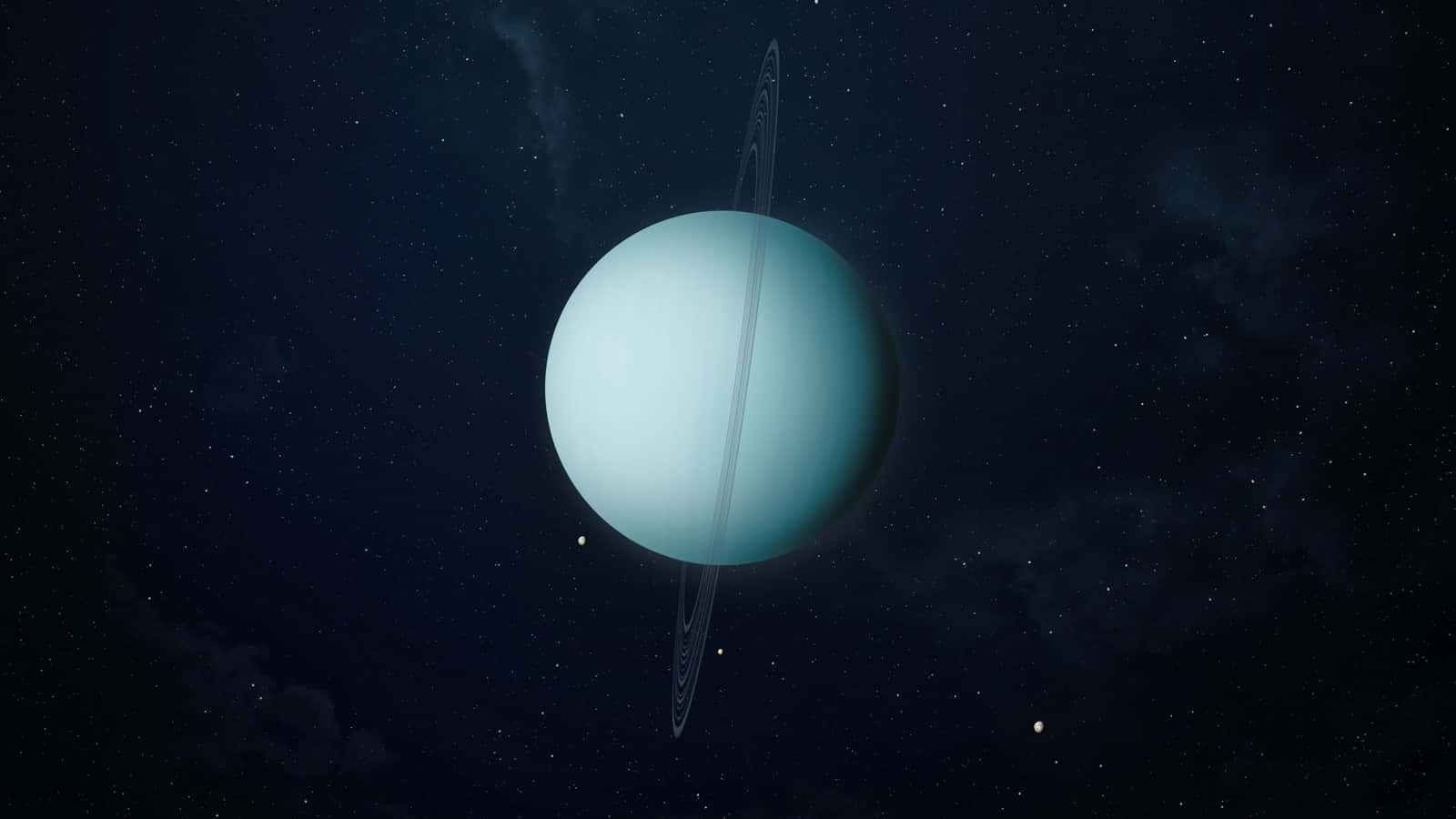 Etsmukt Udsyn Af Uranus, En Af ​​de Mest Fjerne Planeter I Vores Solsystem.