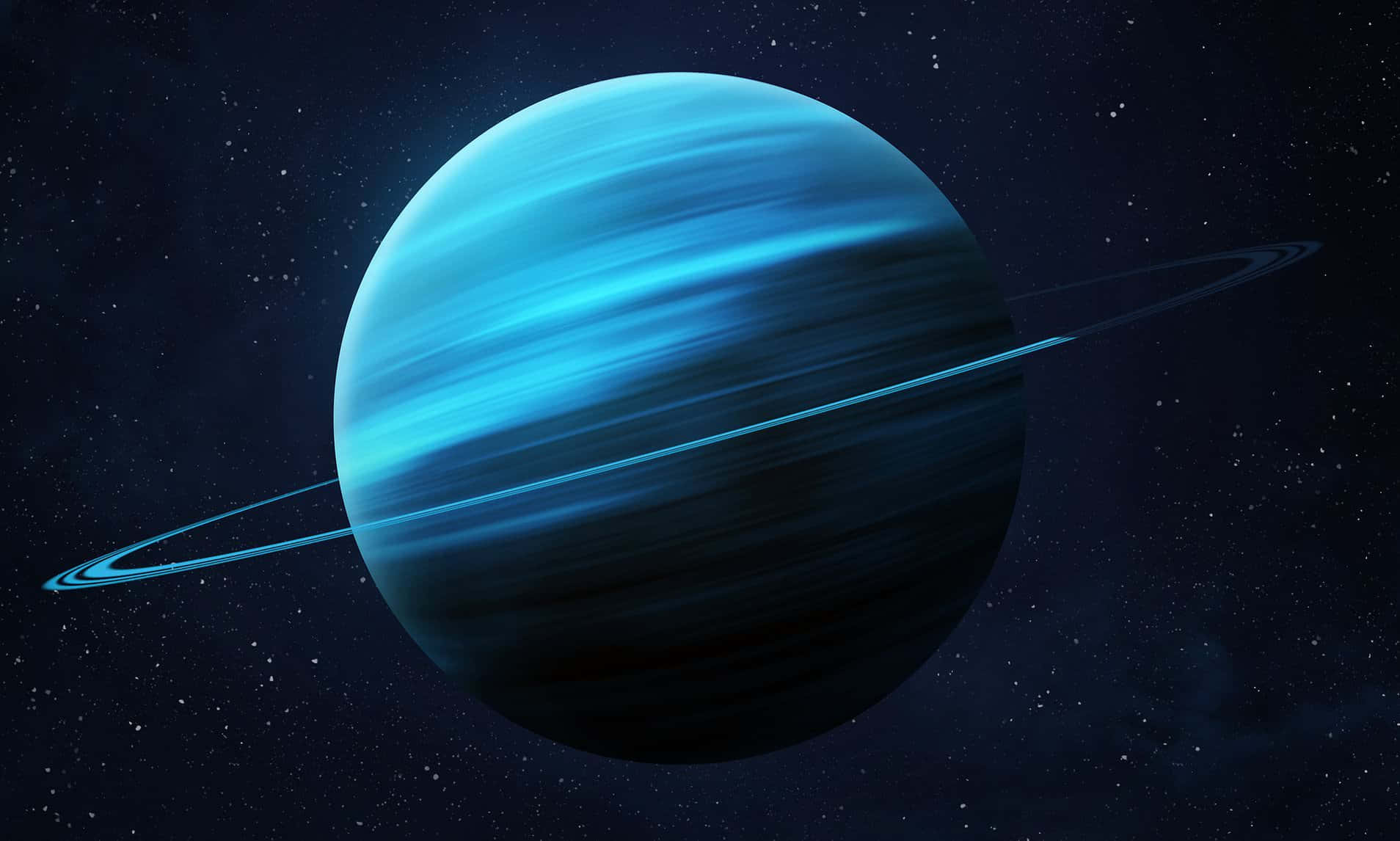 Stunning view of Uranus in the vastness of space
