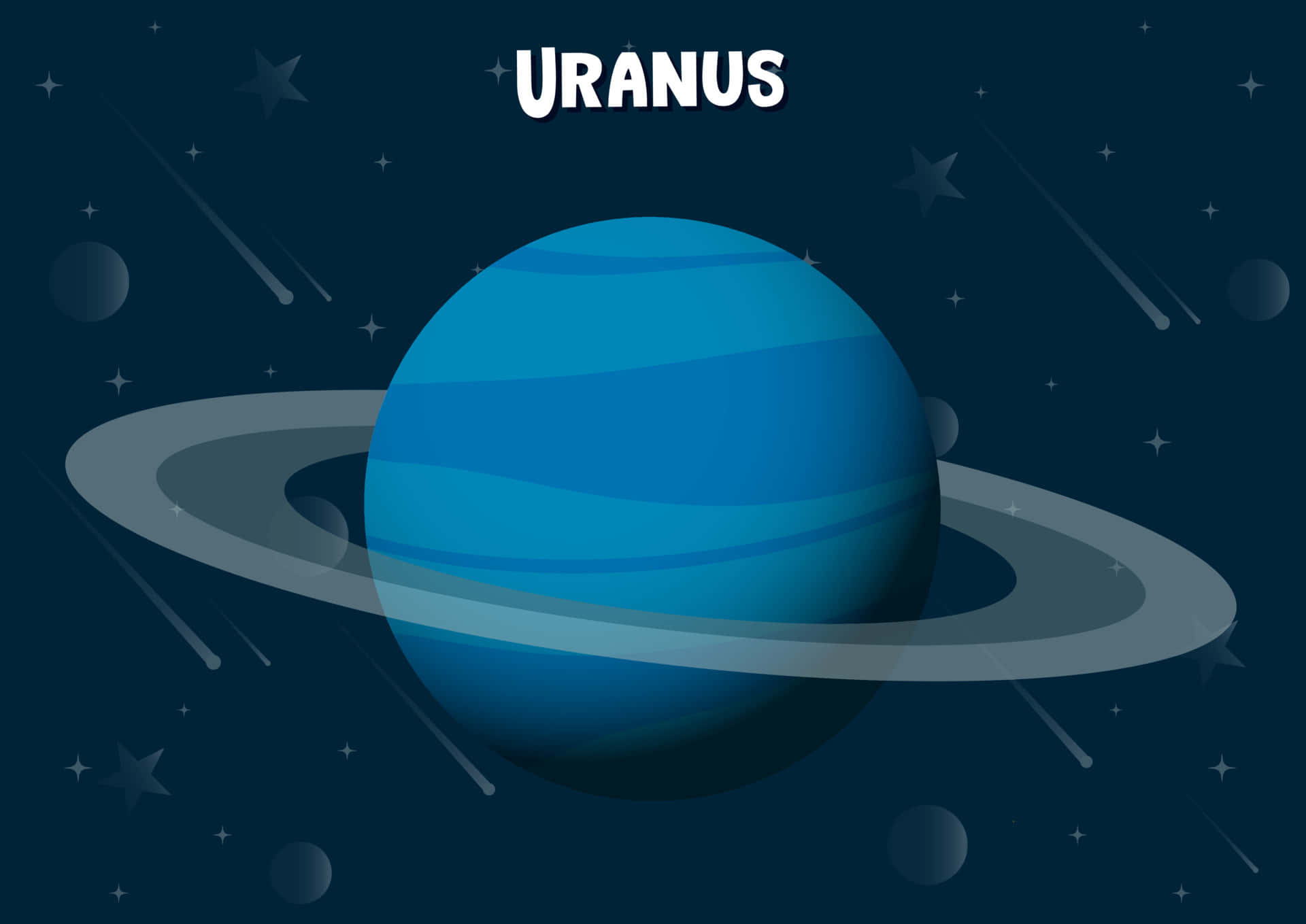 Udsigtover Planeten Uranus.