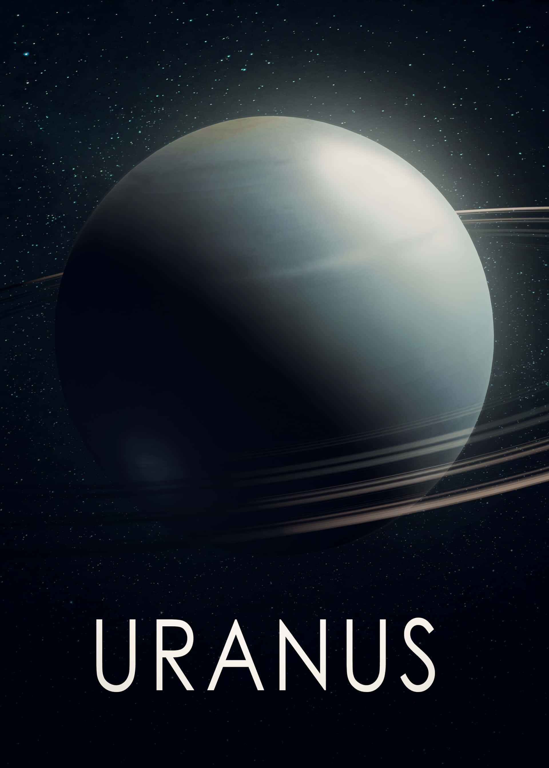 Förloradig I Djupet Av Uranus Blå Färger.