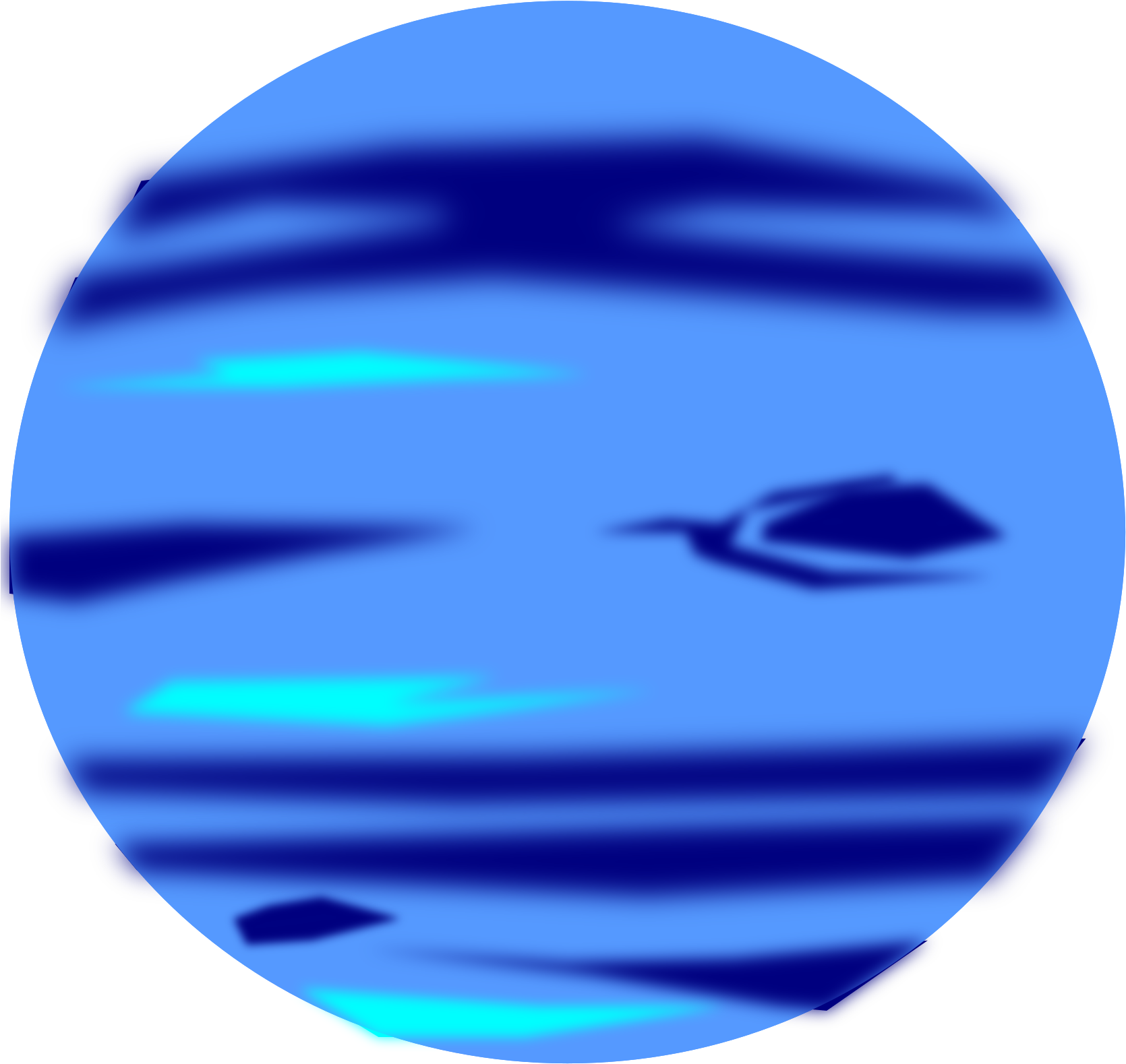 Uranus Planet Blue Hues PNG