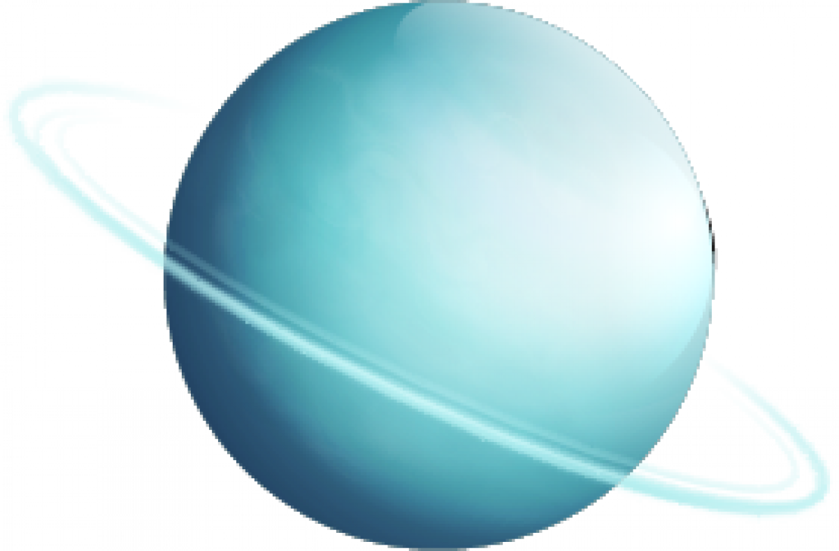 Uranus Planet Rings Illustration PNG