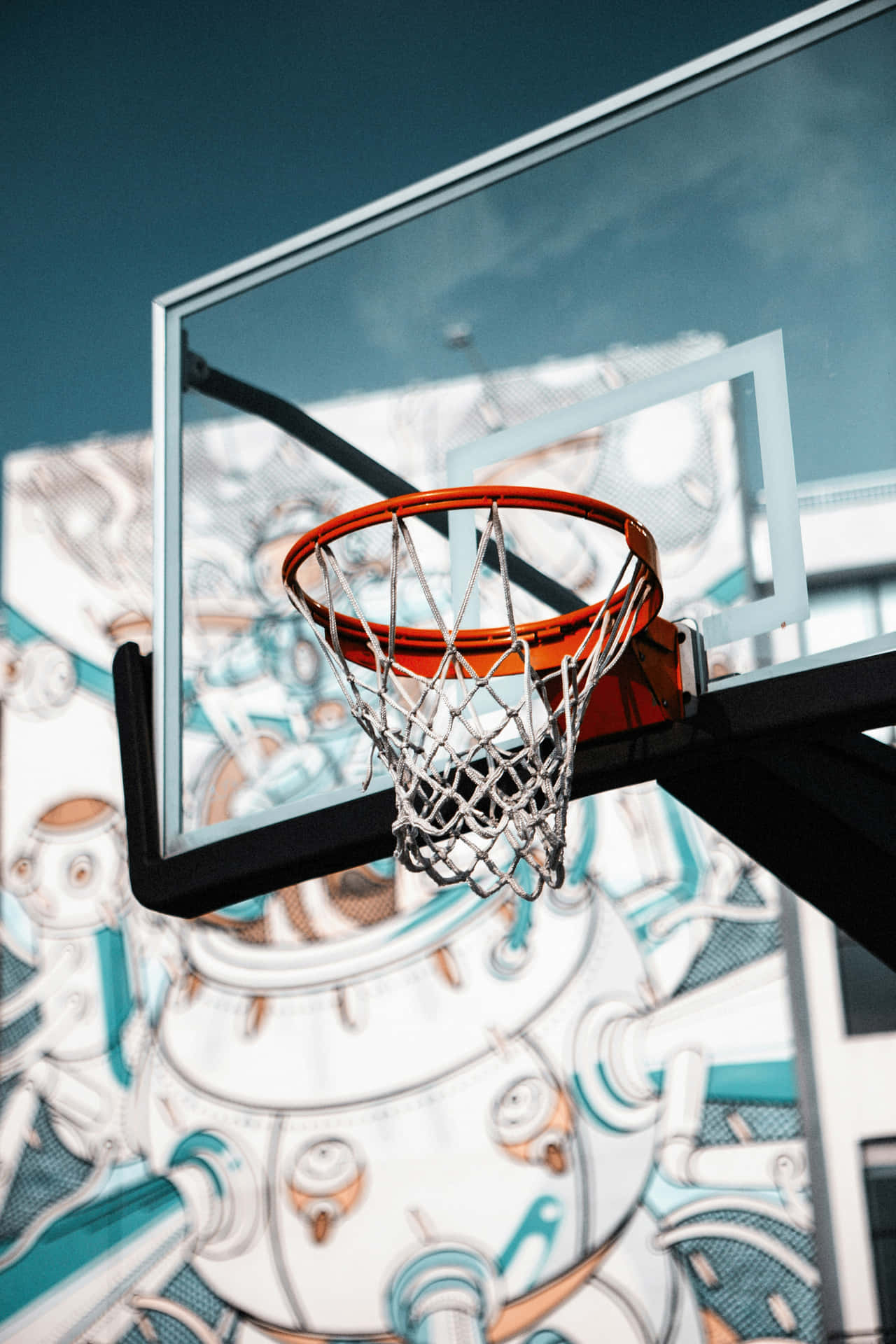 Urban Art Basketball Hoop Wallpaper
