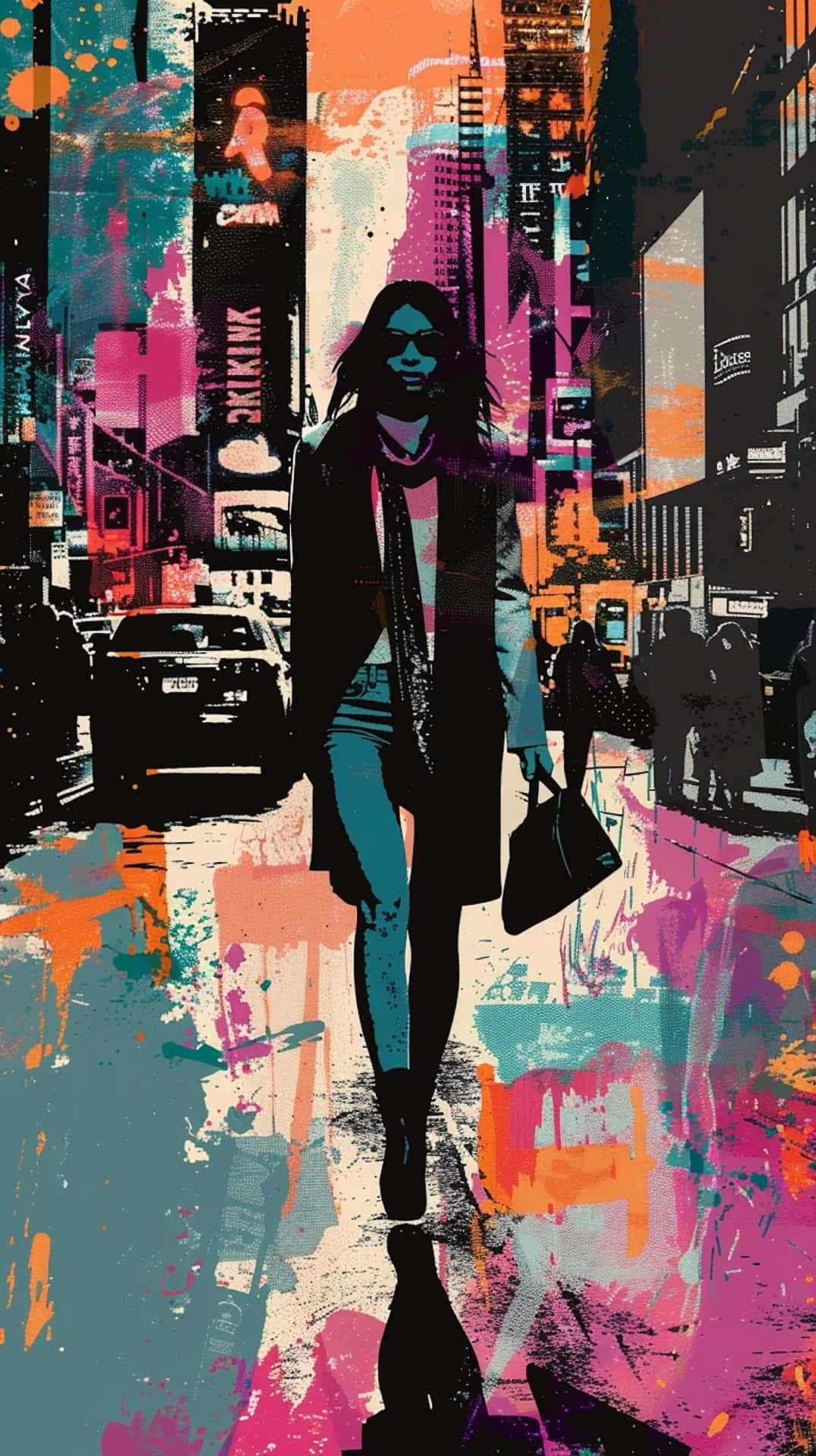 Urban Chic Fashion Walk Wallpaper
