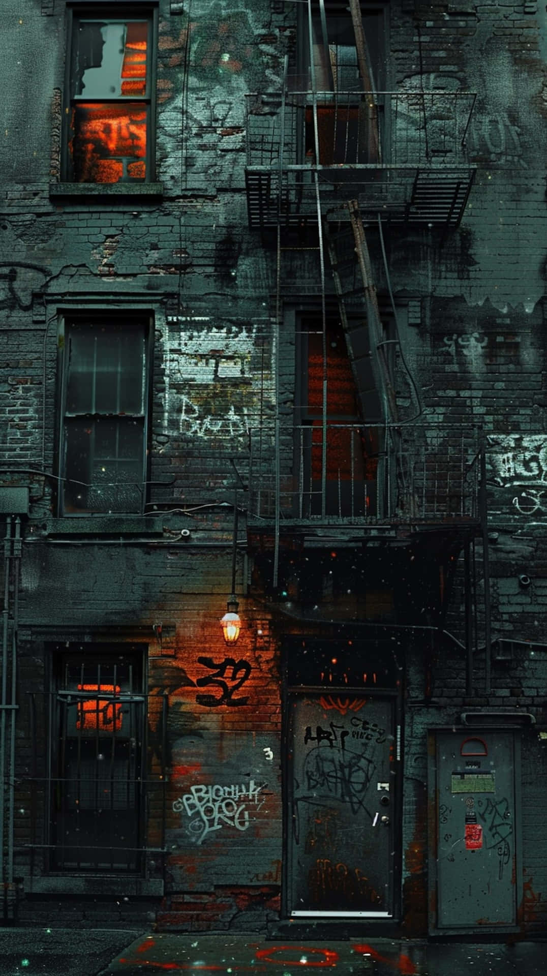 Urban Decay Nighttime Scene Wallpaper