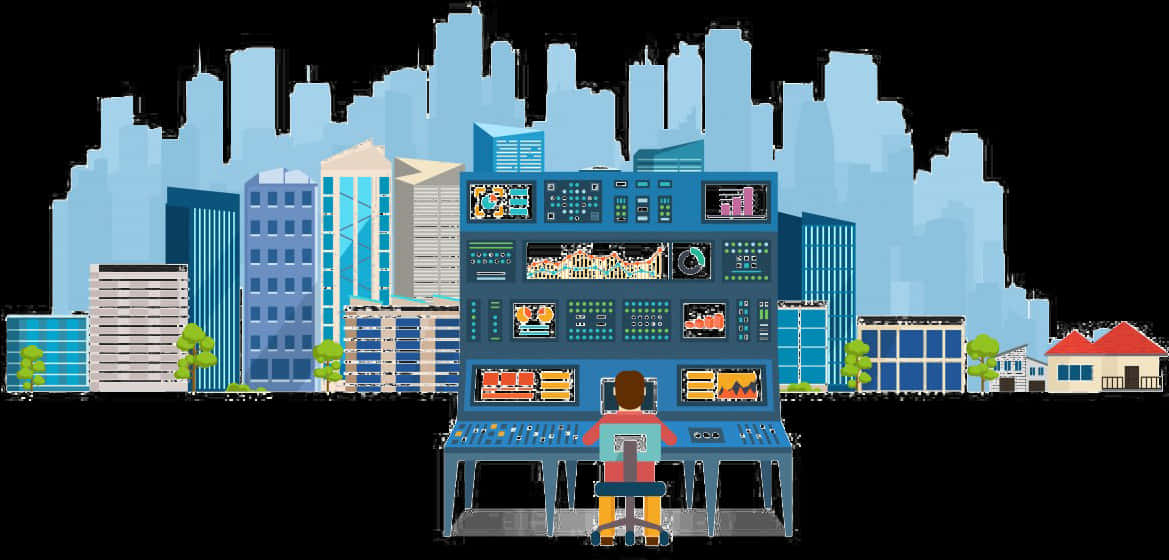 Urban Development Control Room PNG