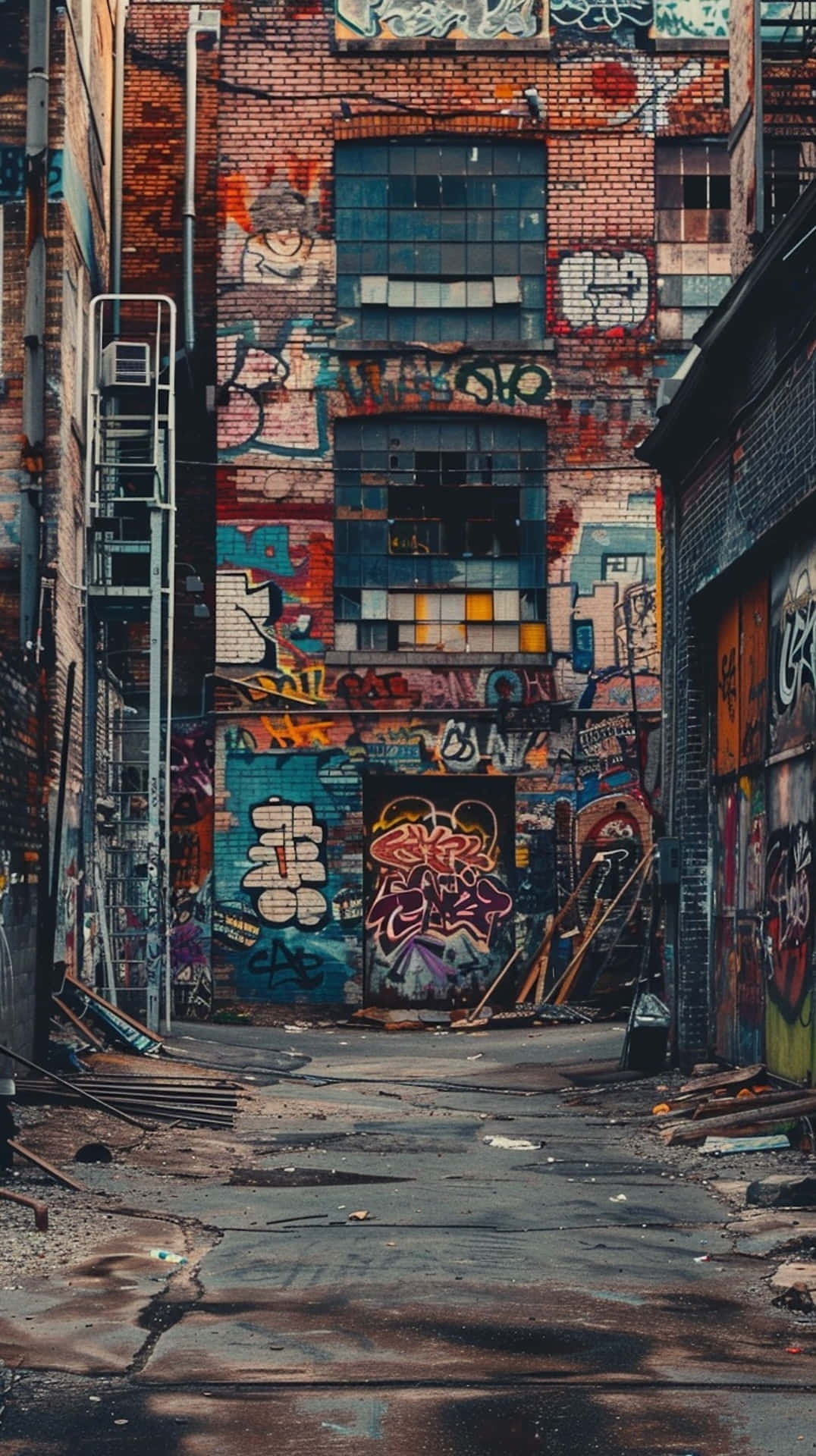 Urban Graffiti Alley Art.jpg Wallpaper