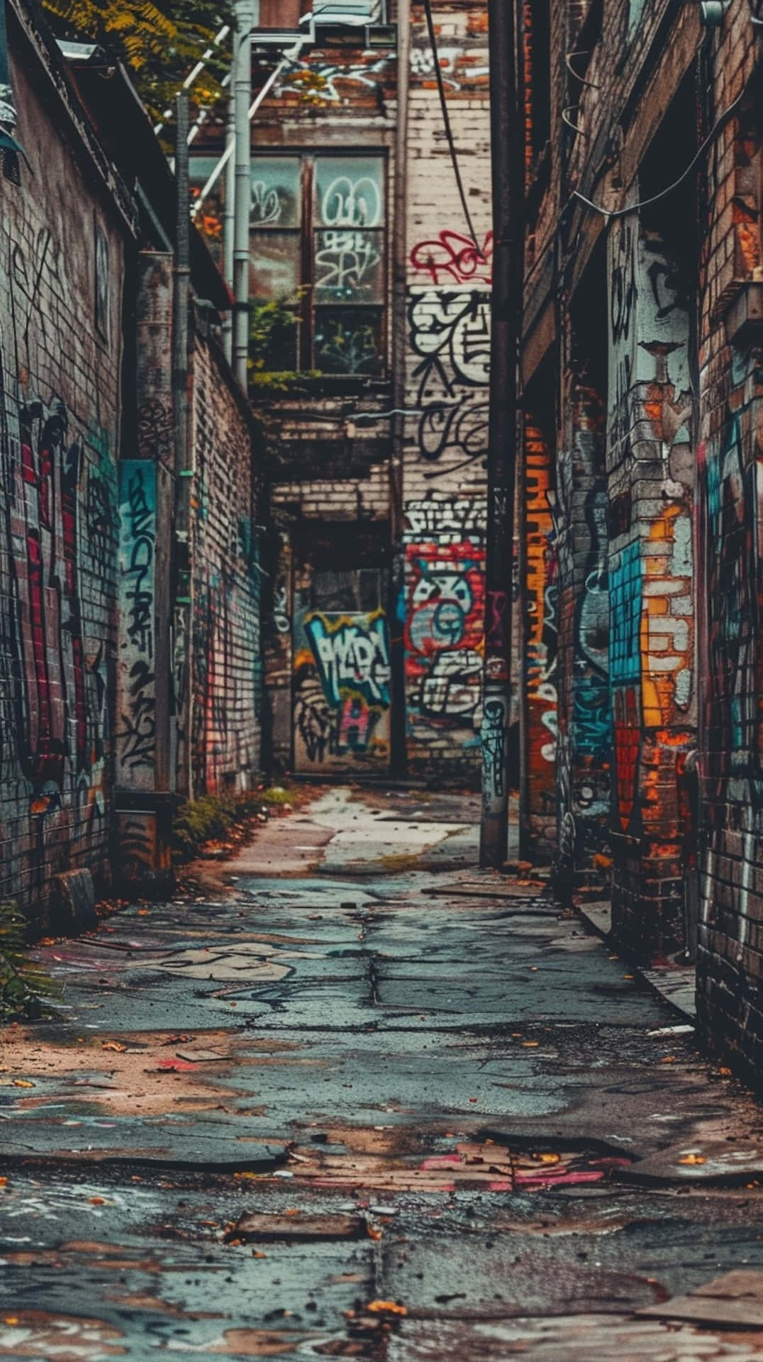 Urban Graffiti Alleyway.jpg Wallpaper