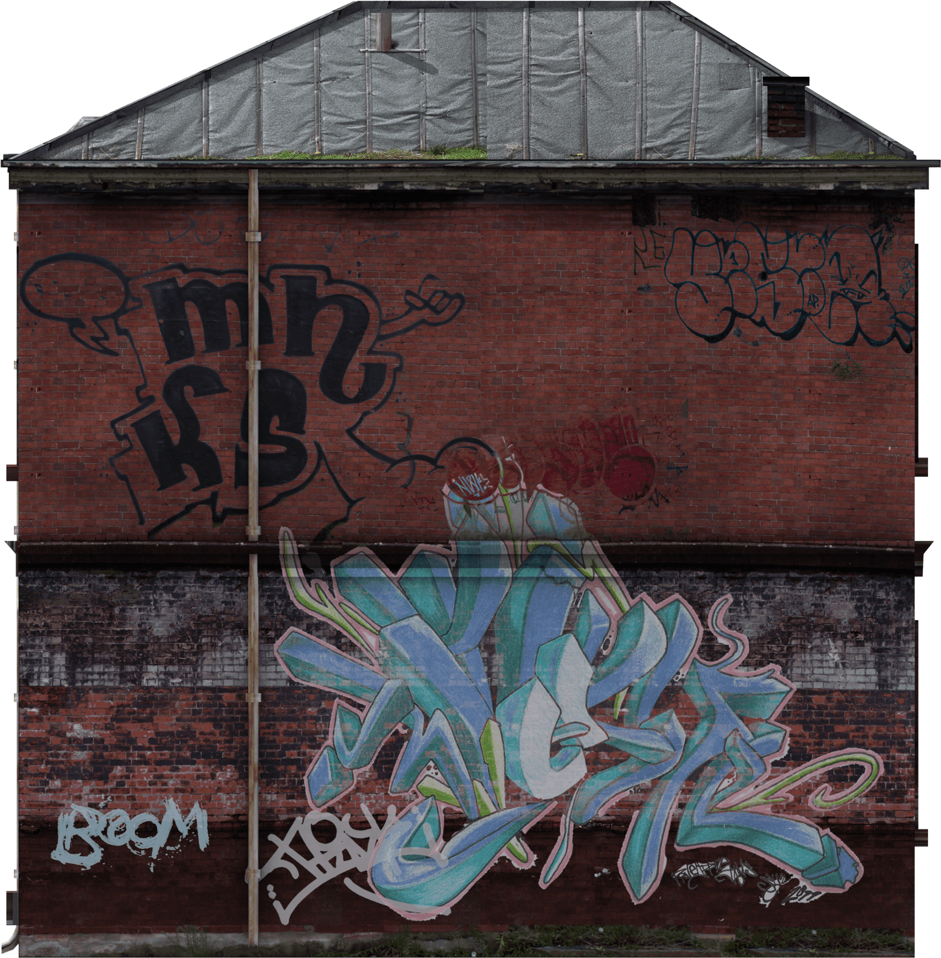 Urban Graffiti Arton Brick Wall PNG