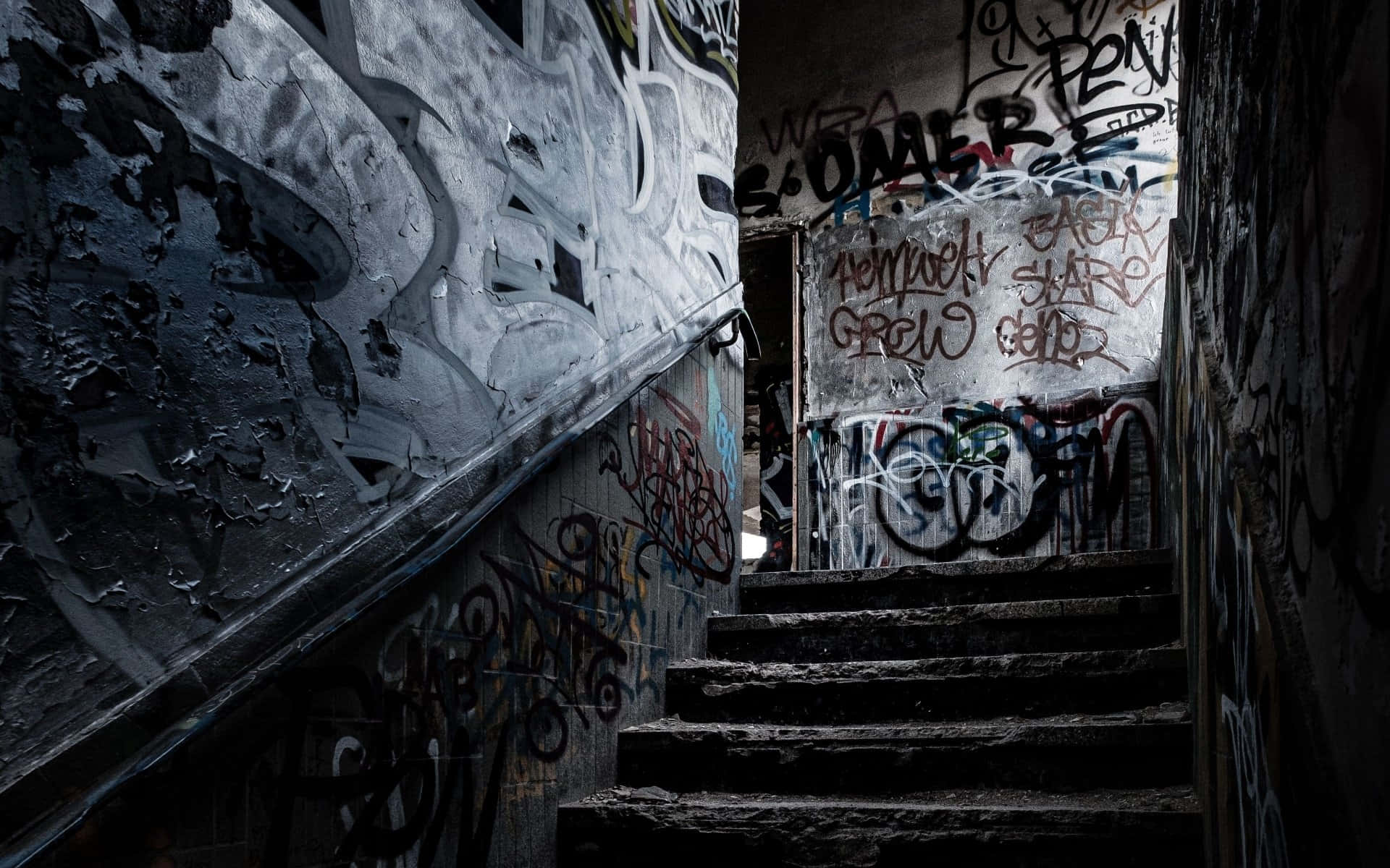 Urban_ Graffiti_ Staircase.jpg Wallpaper