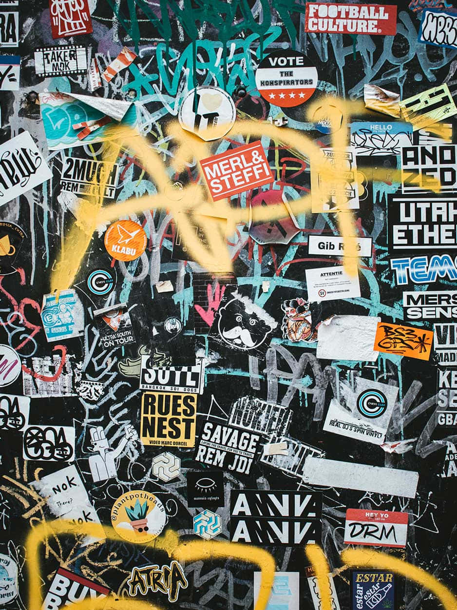 Urban_ Graffiti_ Sticker_ Collage.jpg Wallpaper