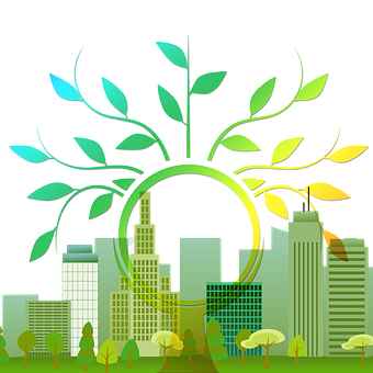 Urban Green Integration Concept PNG