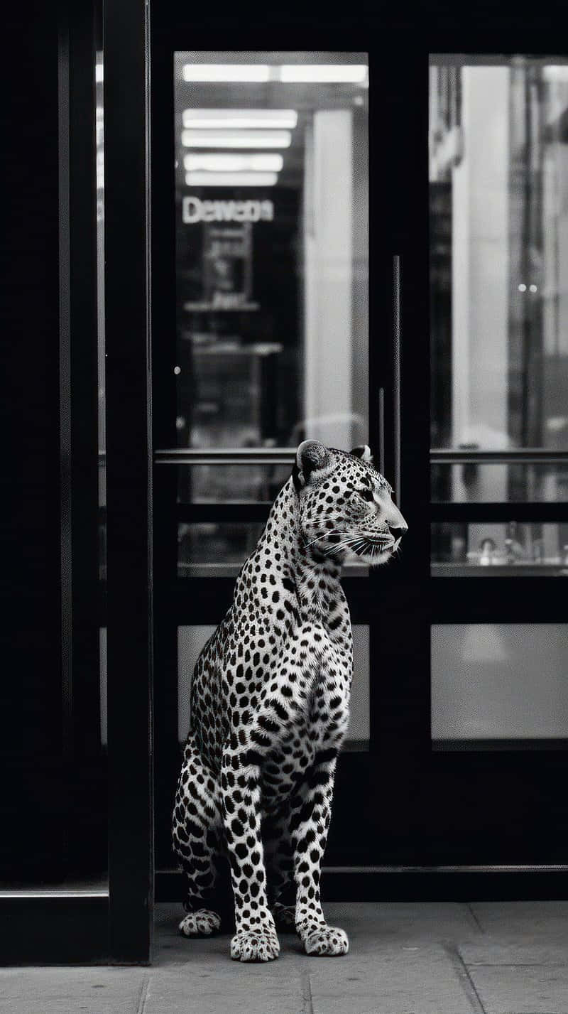 Urban Leopard Watchful Eyes Wallpaper