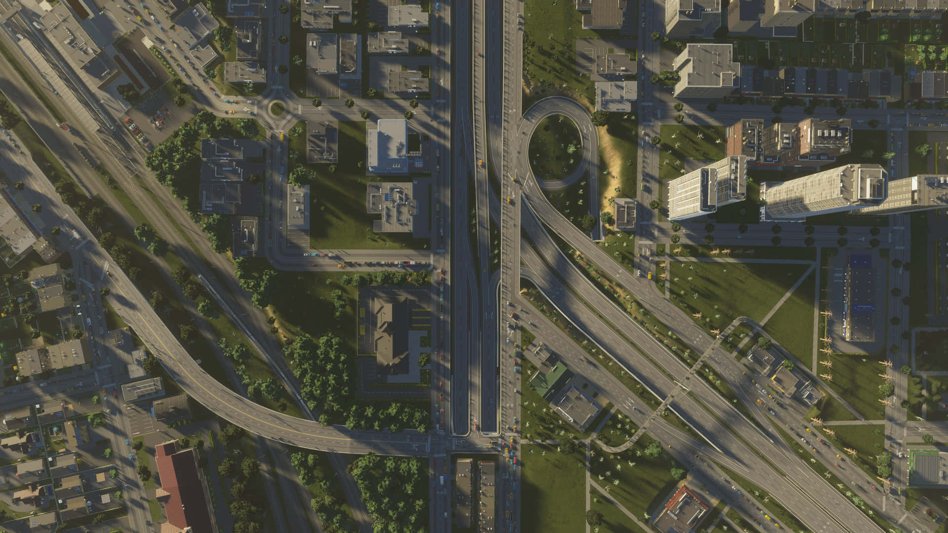 Urban_ Overpass_ Aerial_ View.jpg Wallpaper