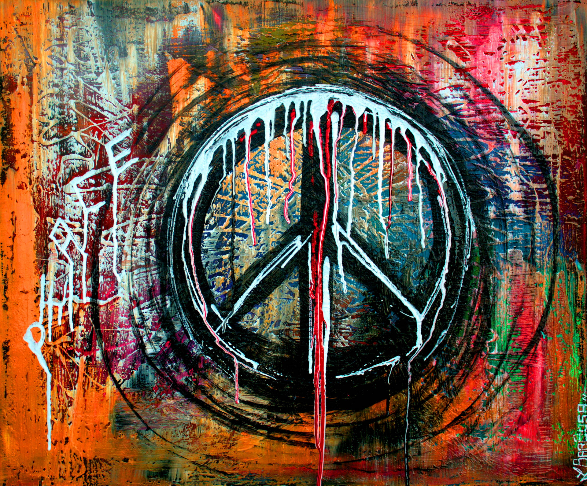 Urban Peace Painting Wallpaper