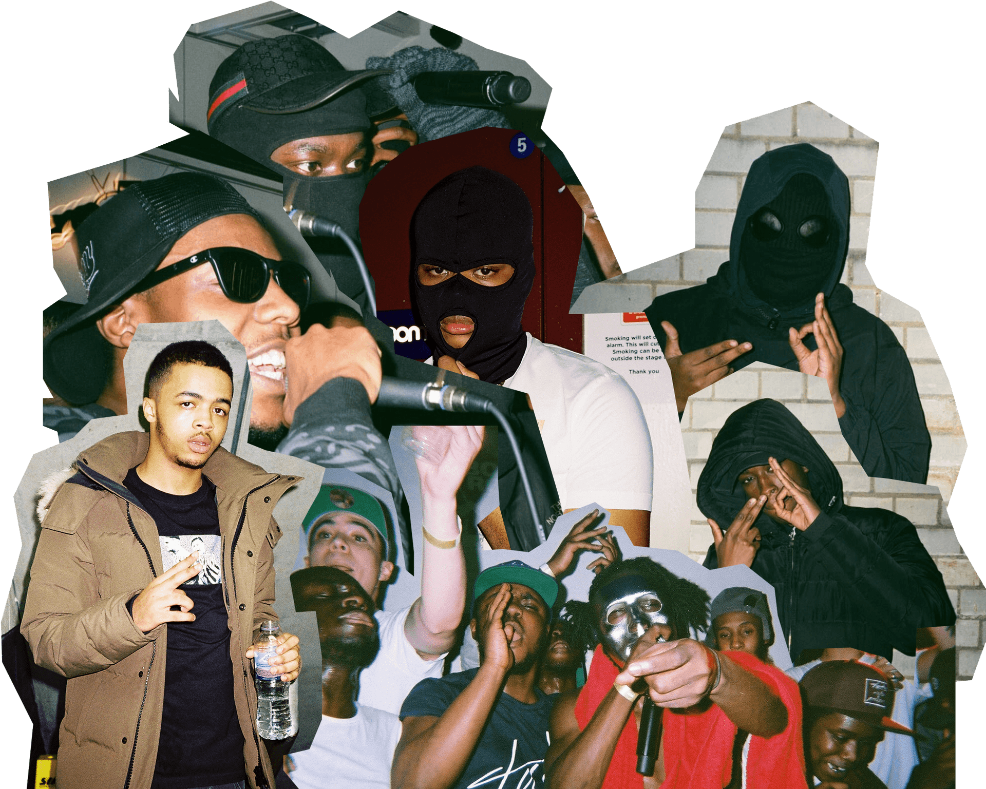 Urban Rap Collage PNG
