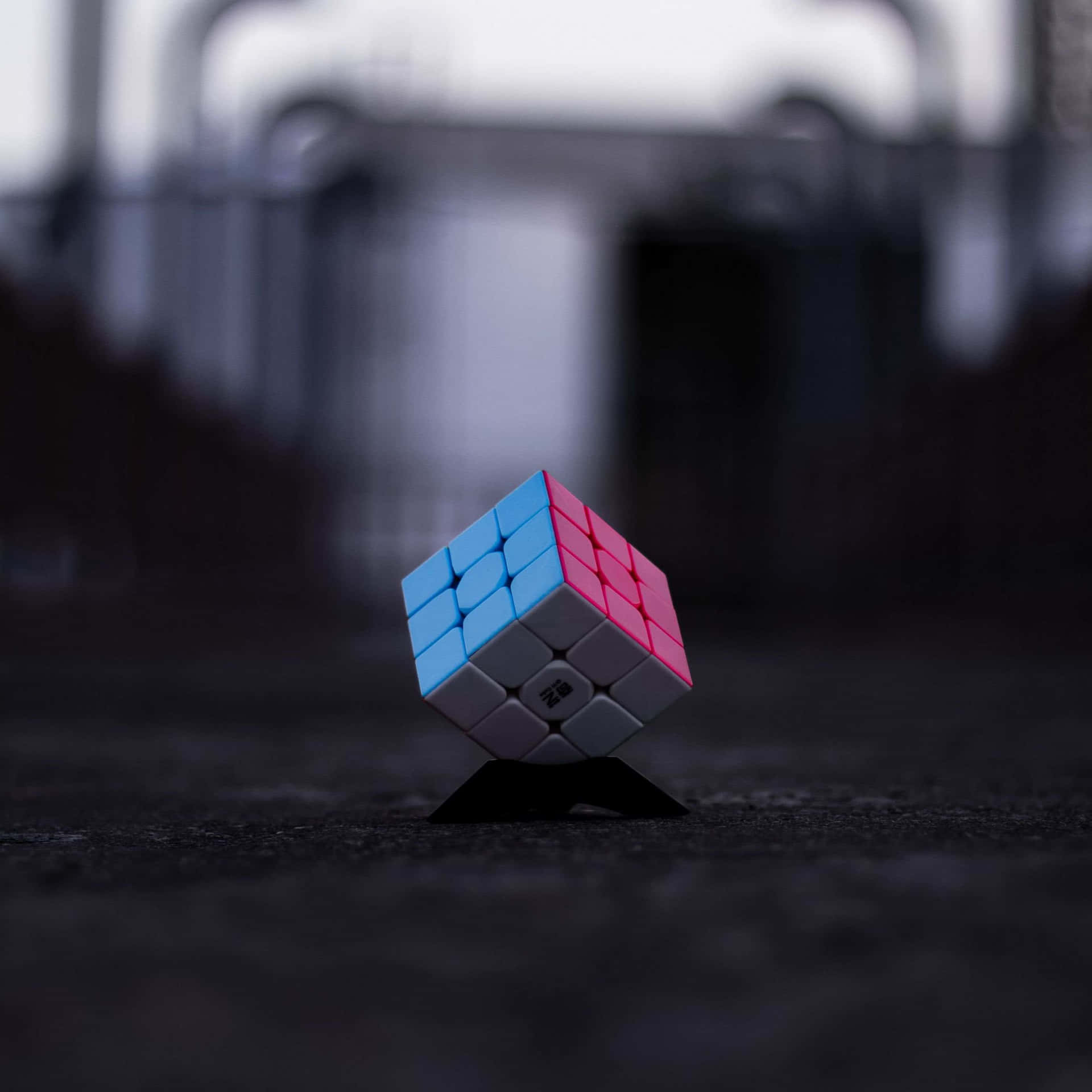 Urban Rubiks Cube Standing Wallpaper