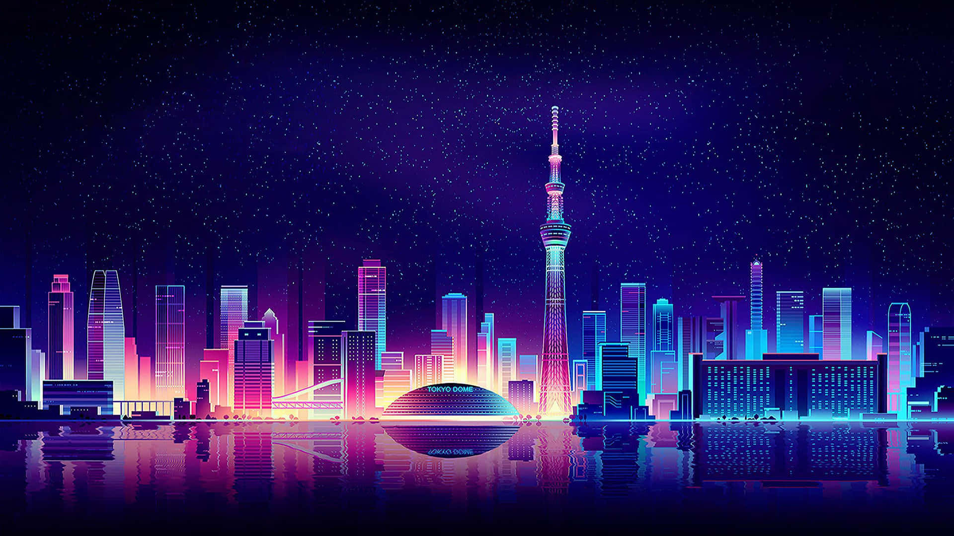 Urban Simplicity: A Minimalist Cityscape Wallpaper