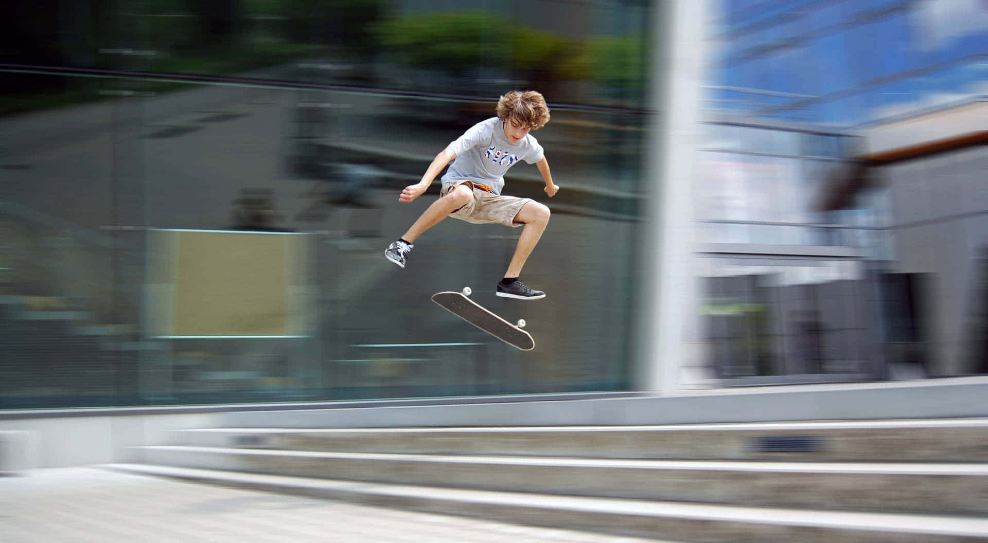 Urban Skateboarding Trick.jpg Wallpaper