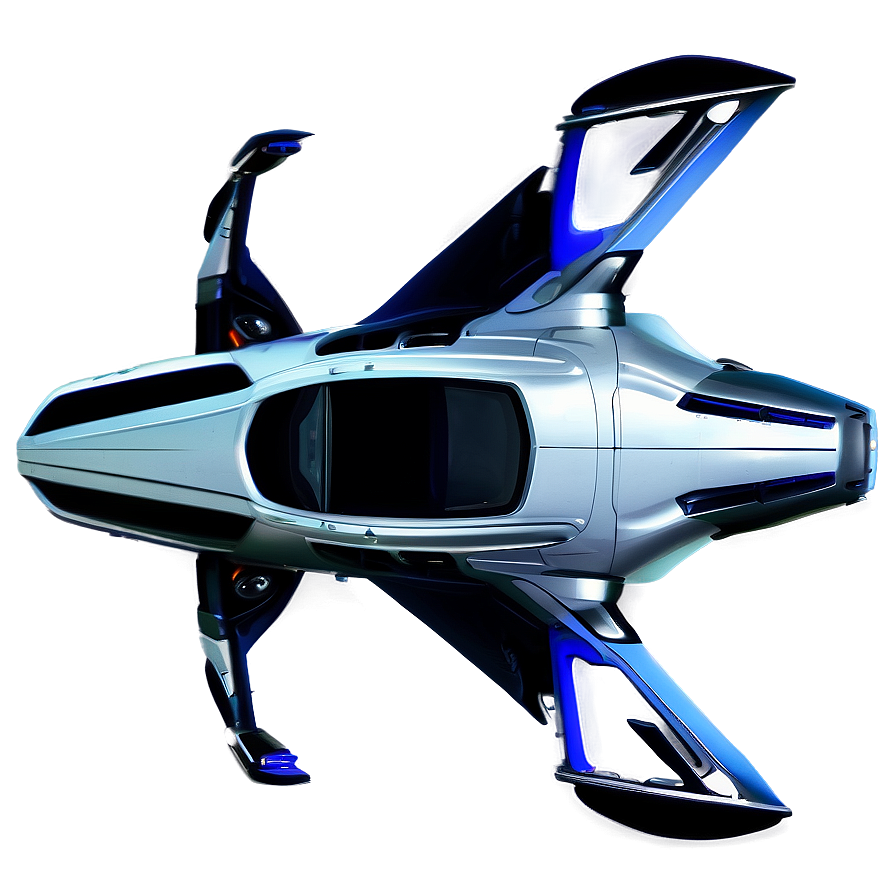 Urban Sky Flying Car Png 06202024 PNG