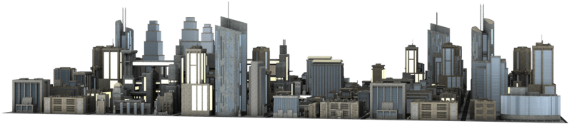 Urban Skyline Silhouette PNG