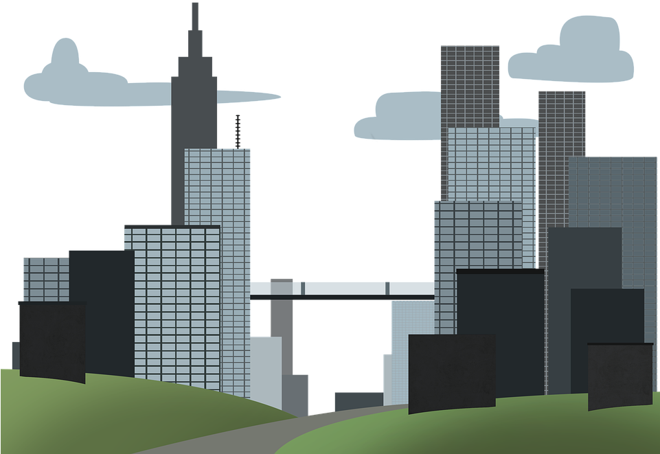 Urban Skyline Vector Illustration PNG