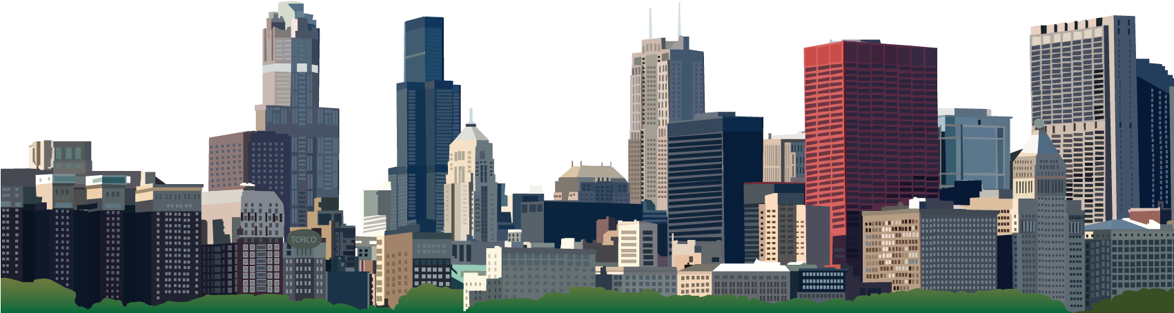 Urban_ Skyline_ Vector_ Illustration PNG