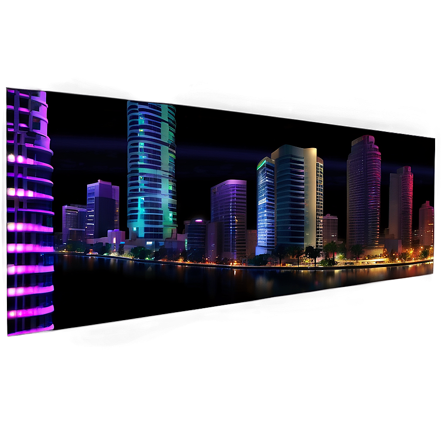 Urban Techno Nightscape Png Epl PNG