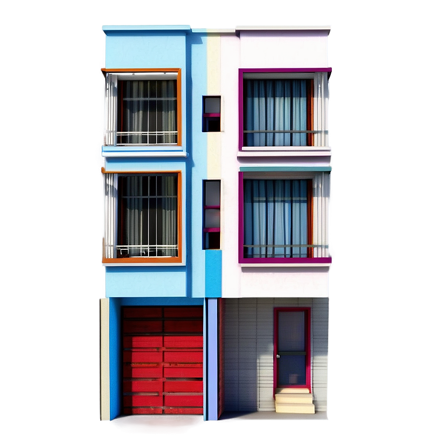 Urban Townhouse Facade Png Cyg10 PNG