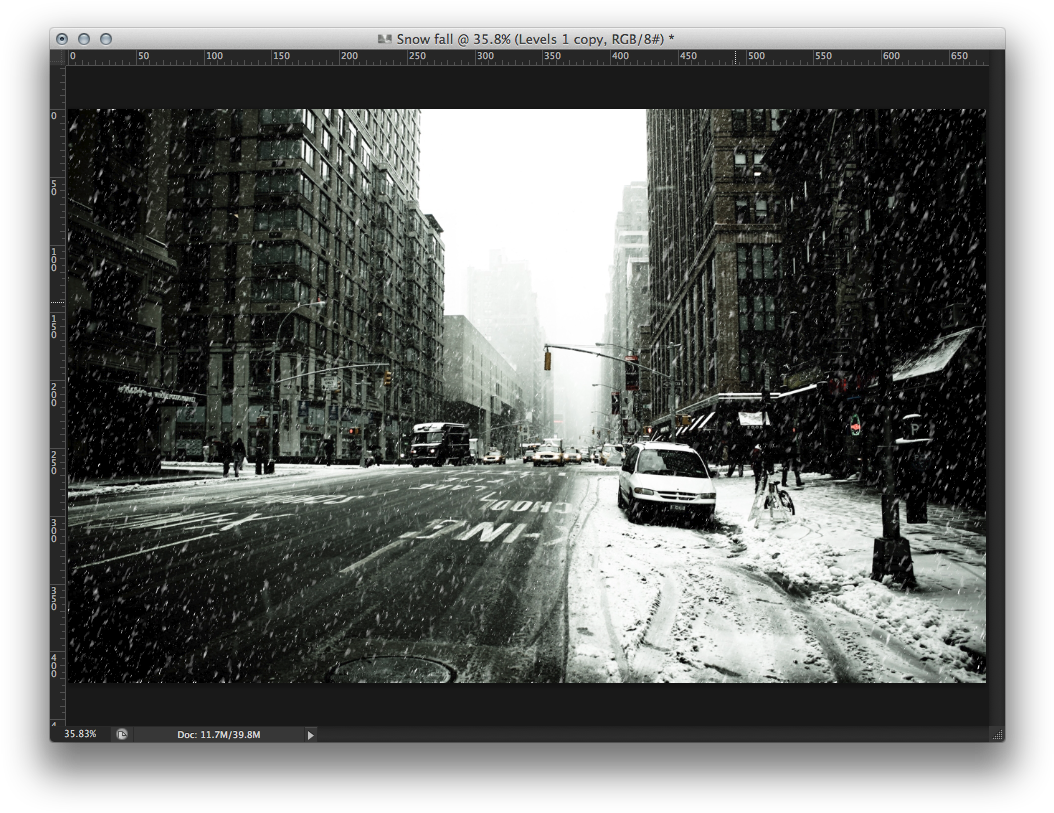 Urban Winter Snowfall Scene PNG