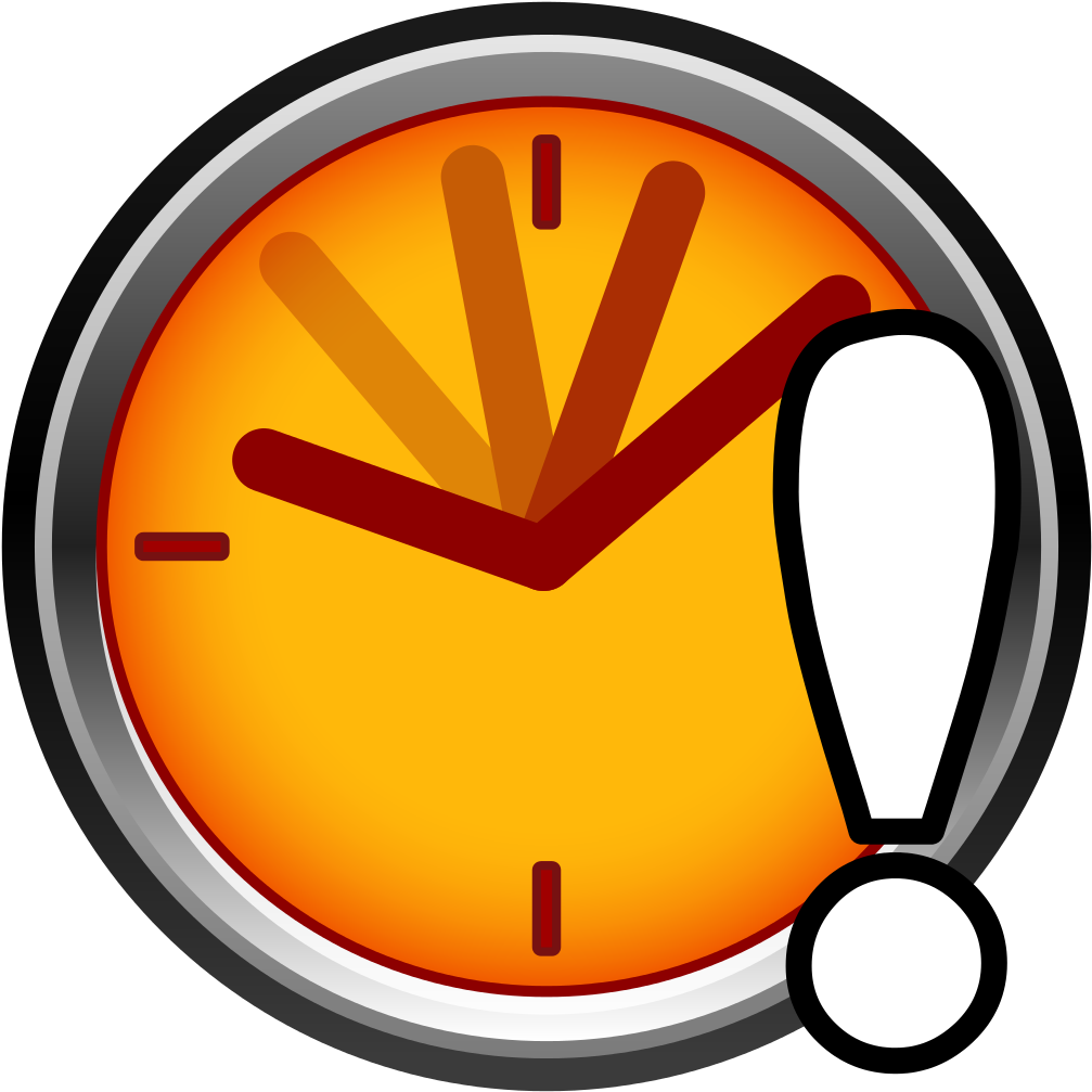 Urgent Time Concept Clock Icon PNG