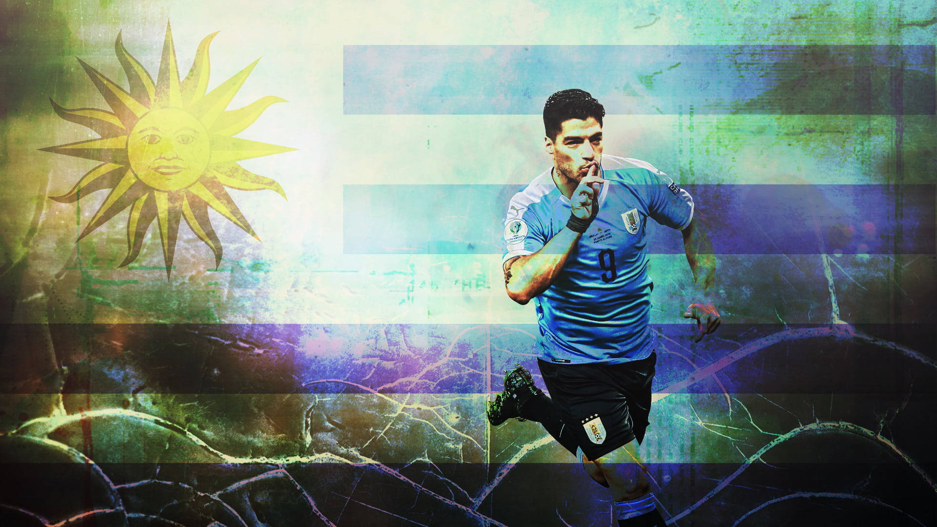 Uruguay National Fodboldhold Luis Suarez Wallpaper