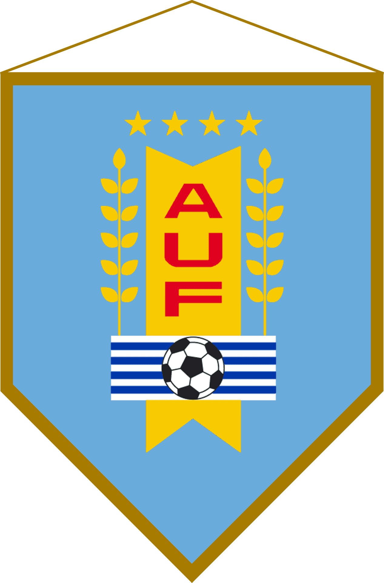 Uruguayan Football Association Pennant PNG