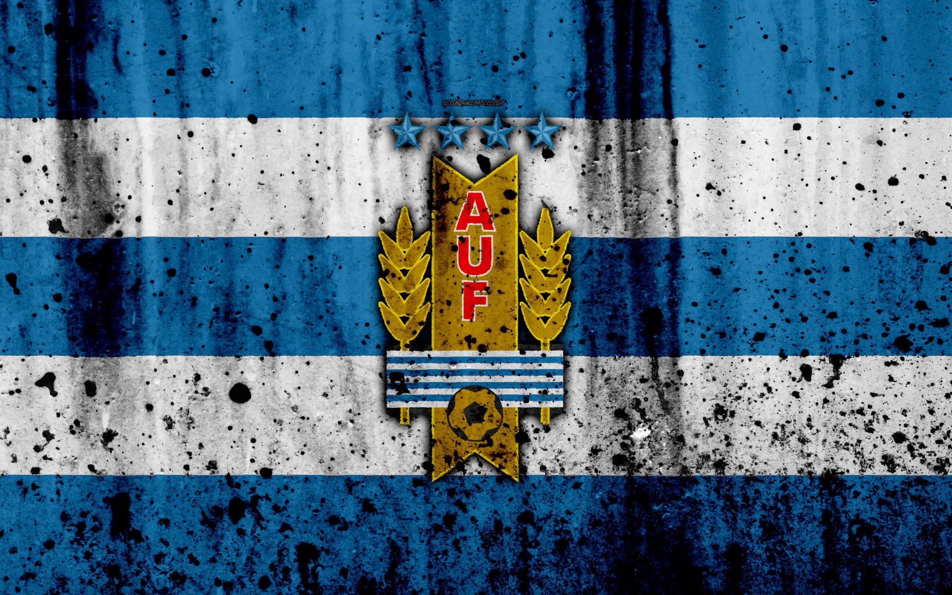 Uruguays Nationale Fodboldflag Wallpaper