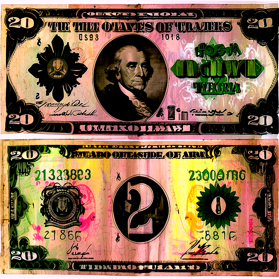 Us 20 Dollar Bill Backside Png 06132024 PNG