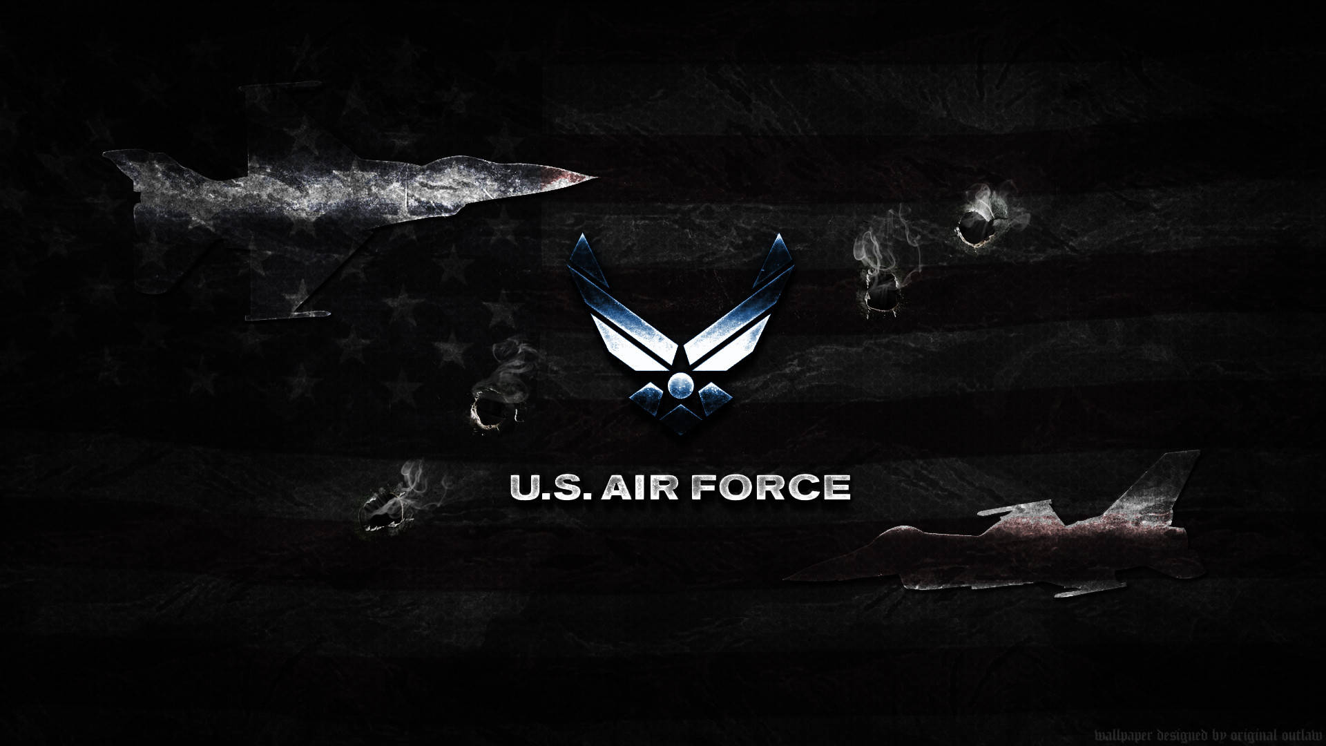 Siluetasdel Logo De La Fuerza Aérea De Estados Unidos Fondo de pantalla