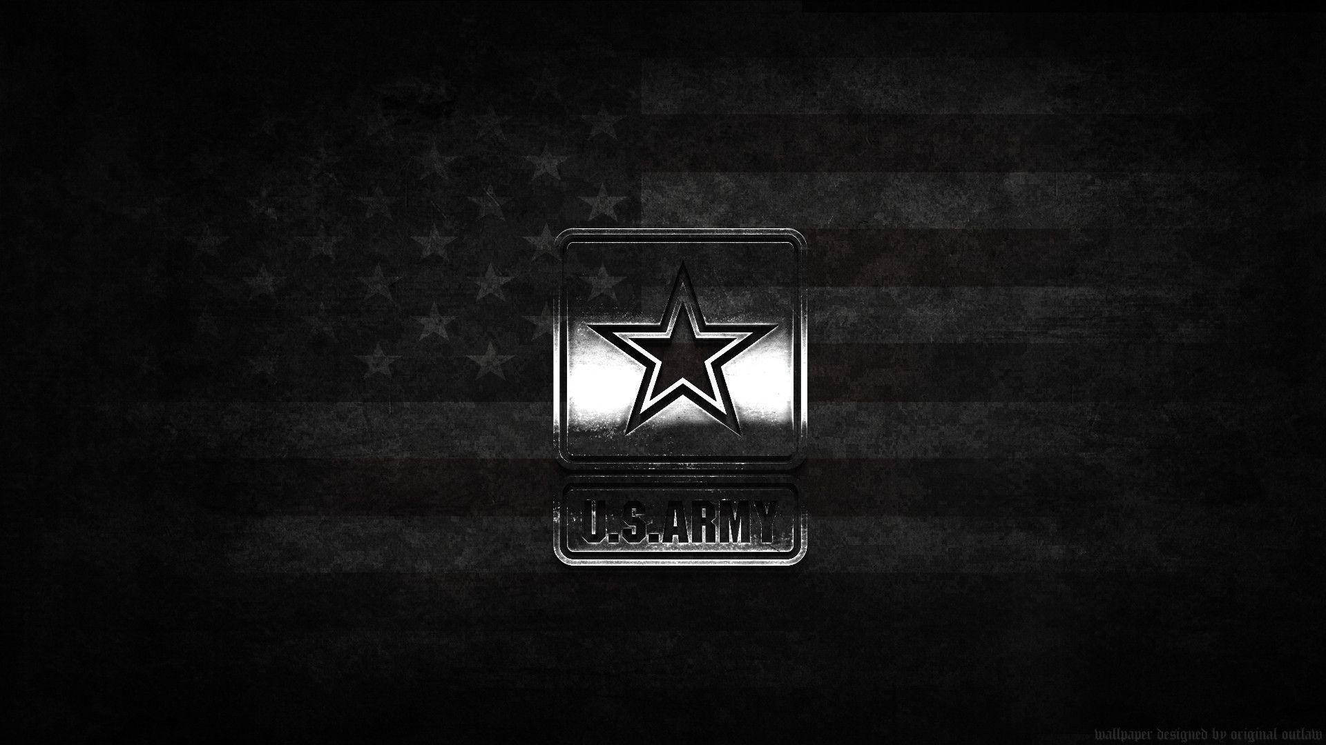 Us Army Dark Vignette Logo Wallpaper
