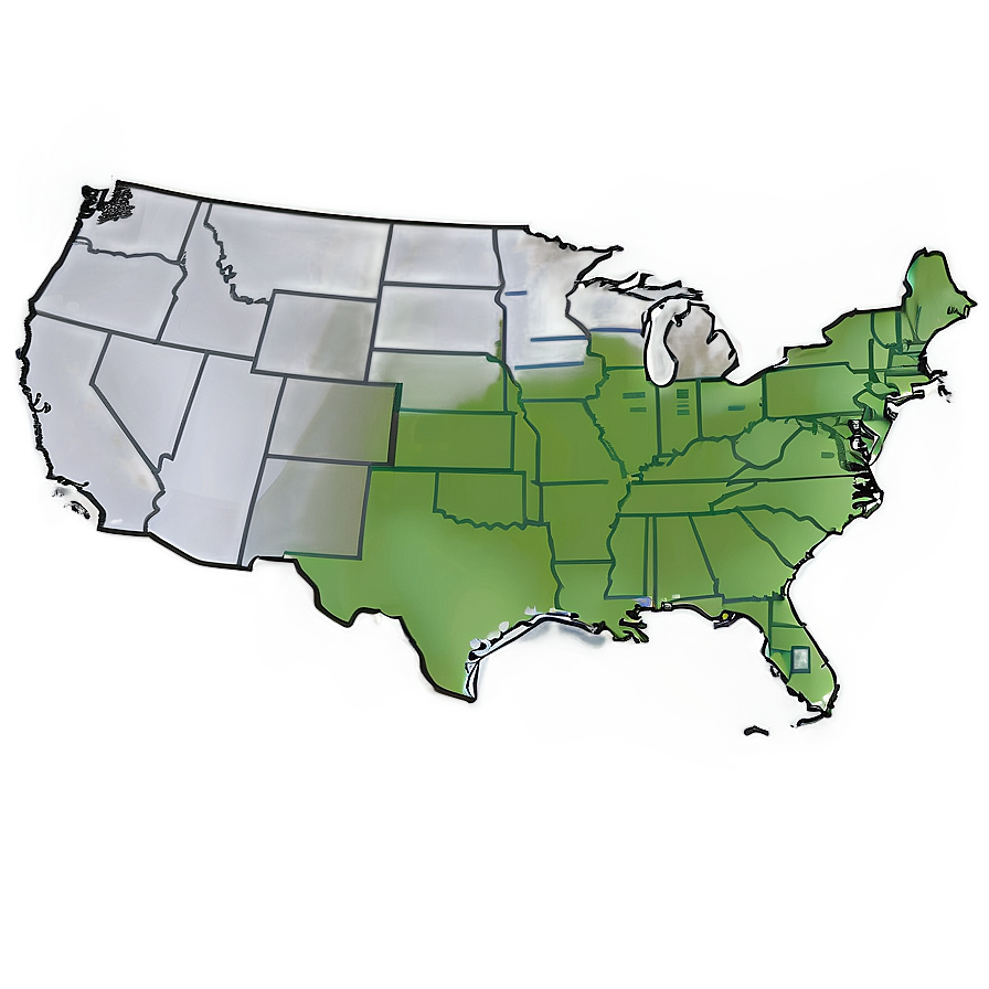 Us Map Outline Black And White Png Mkq24 PNG