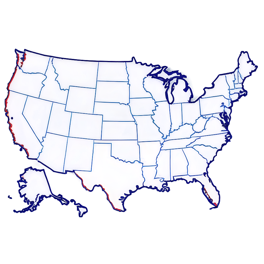 Us Map Outline For Craft Activities Png Yjx11 PNG