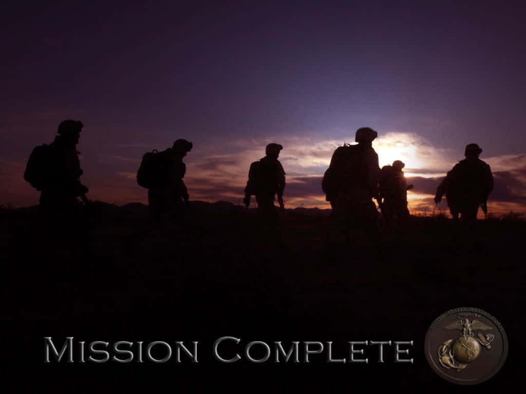 Missionecompletata Dei Marines Degli Stati Uniti Sfondo