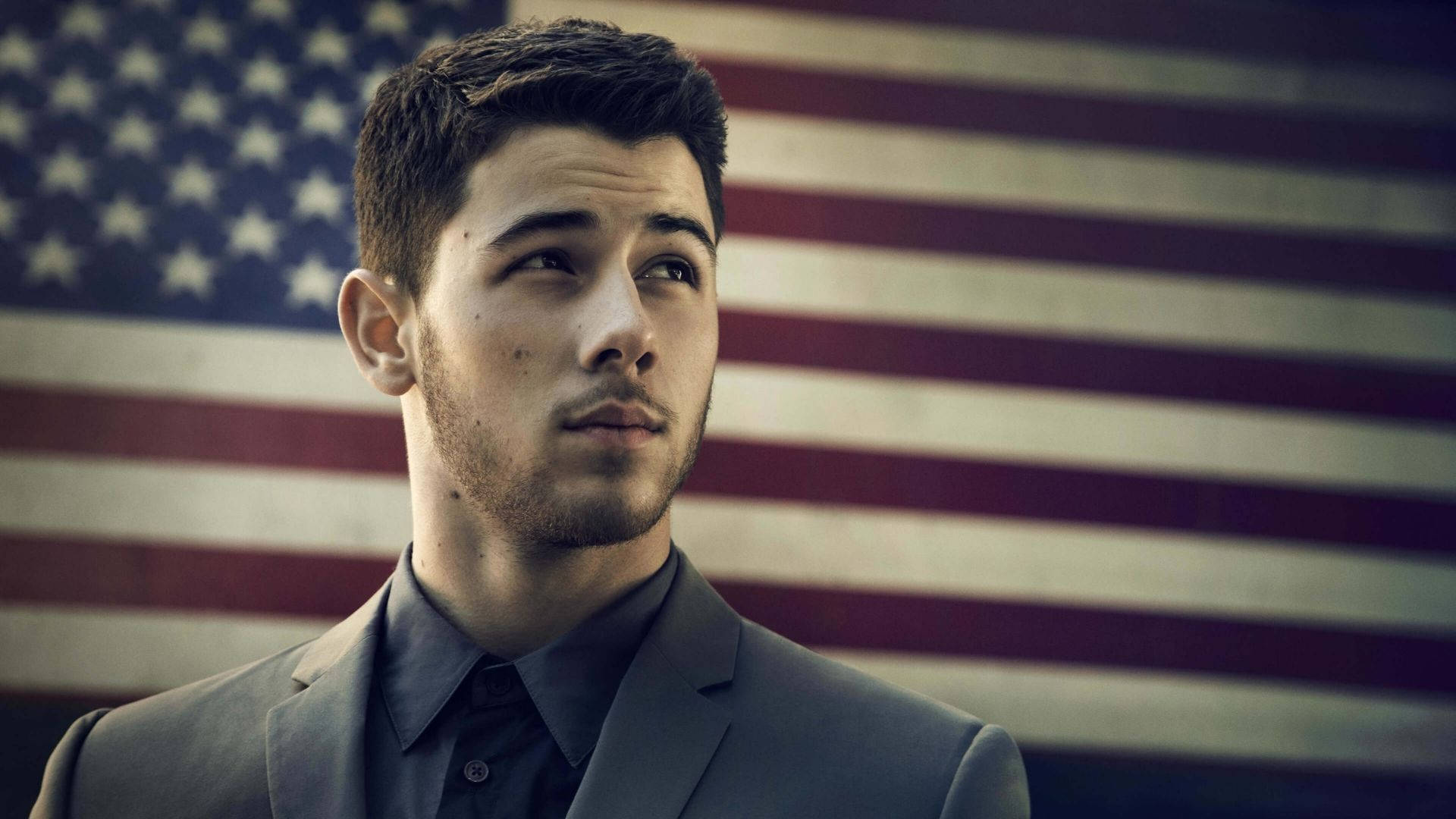 1. USA Flag Nick Jonas Wallpaper