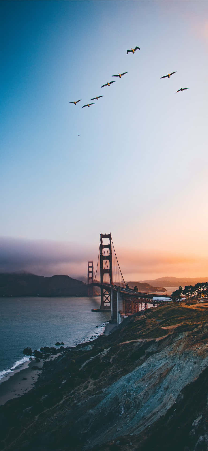 Golden Gate Bridge In Usa Iphone Wallpaper