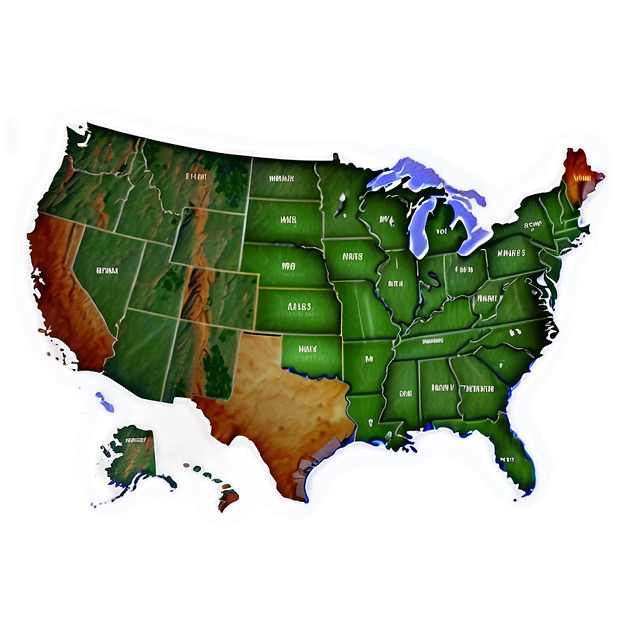 Usa Map With National Parks Png Smo88 PNG