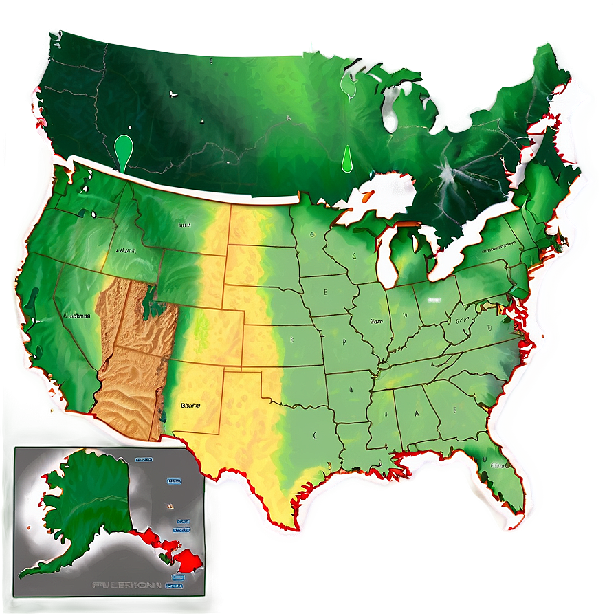 Usa Physical Map Png 05252024 PNG