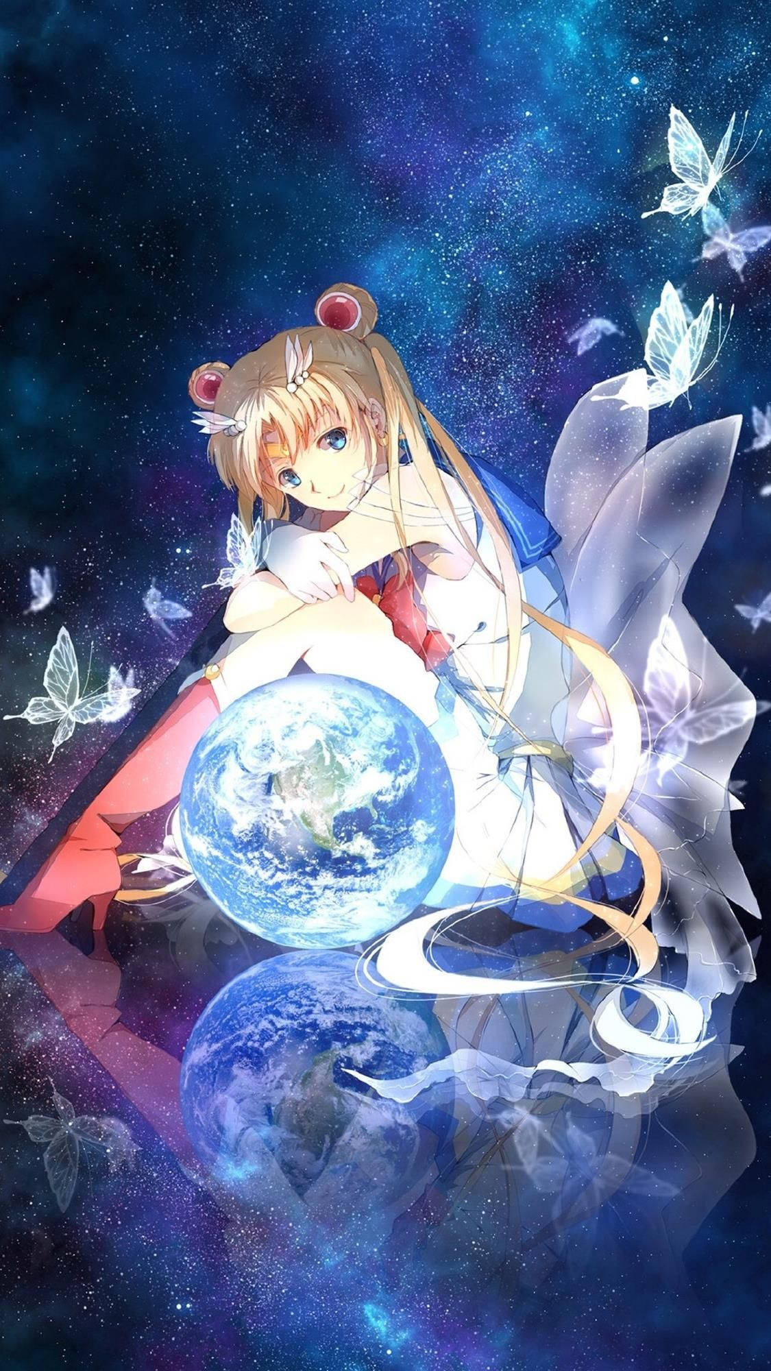 Usagi By The Earth Sailor Moon iPhone Wallpaper