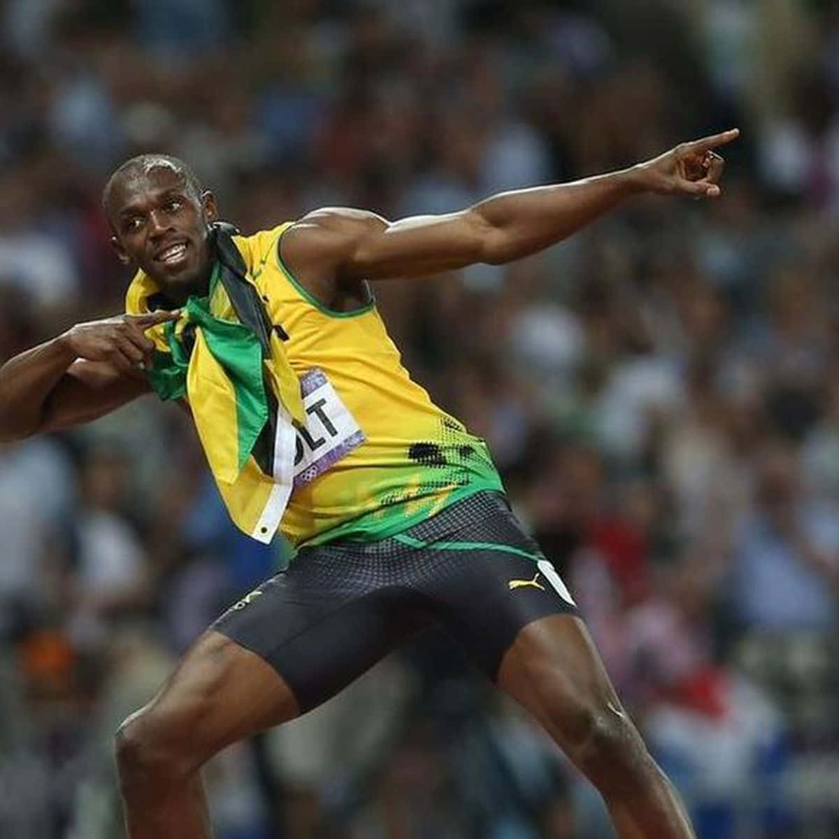 Usain Bolt Does His Iconic Pose Wallpaper